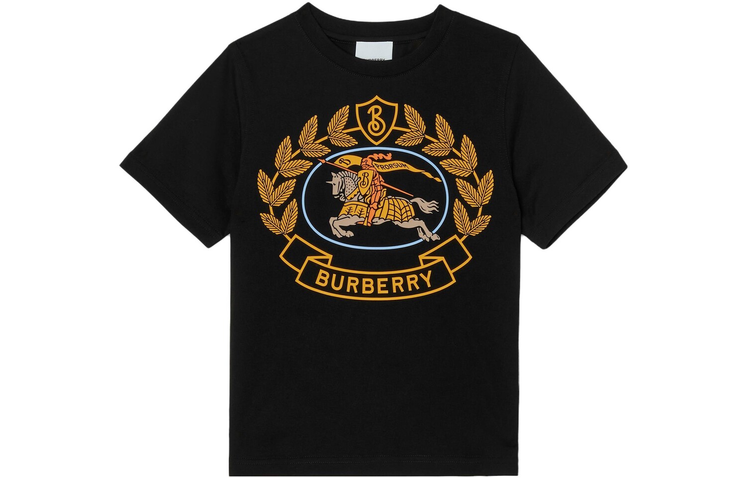 

Burberry Kids Футболка с круглым вырезом и логотипом, цвет Black