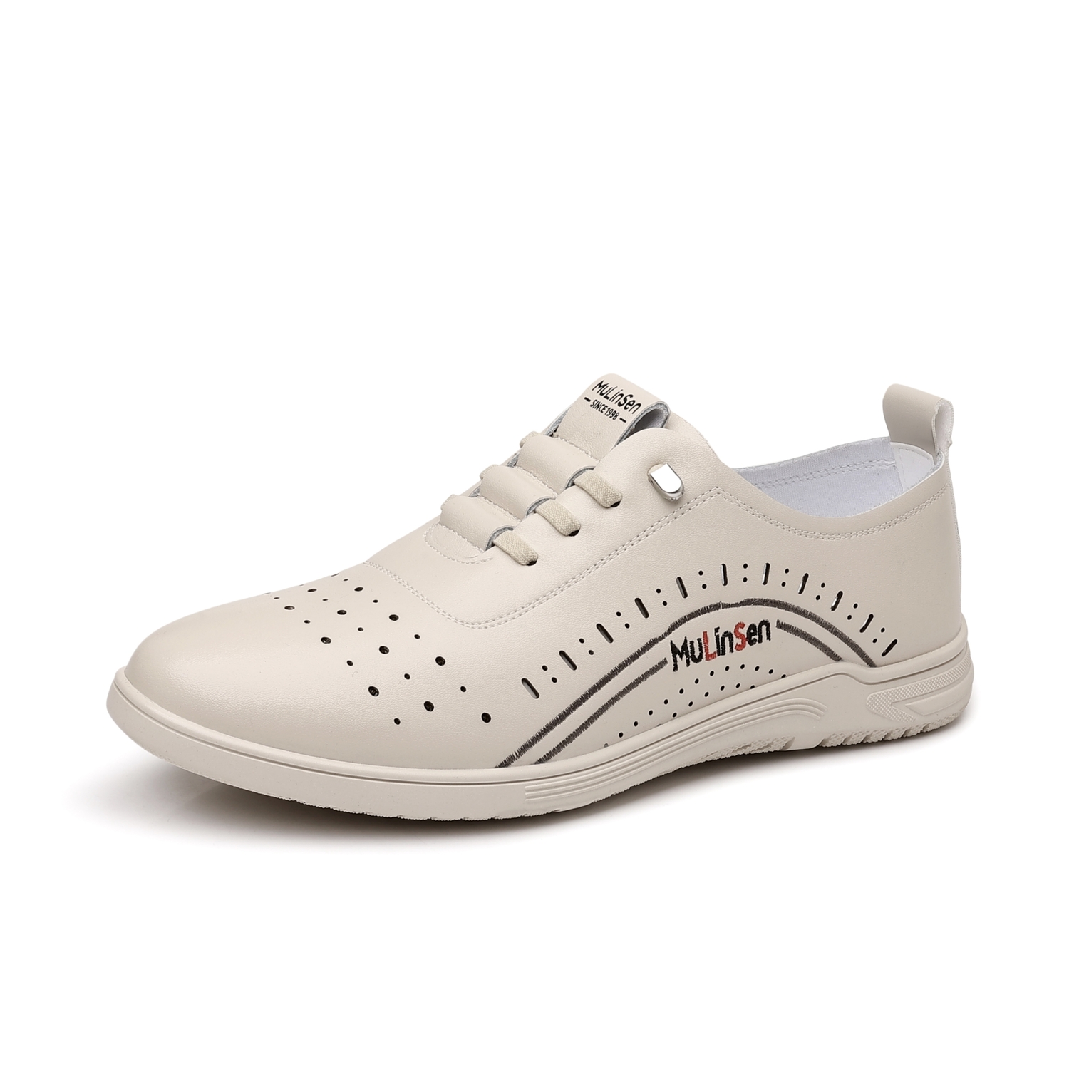 

Mulinsen Мужские низкие кеды бежевые, цвет Beige