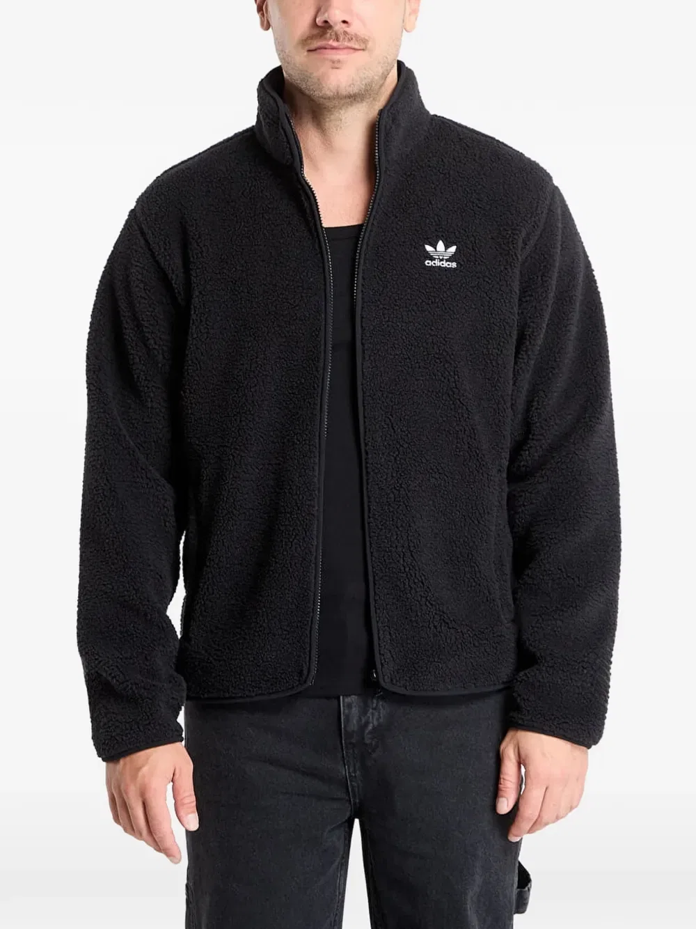 Свитер из плюшевого мишки Trefoil Essentials Adidas, черный