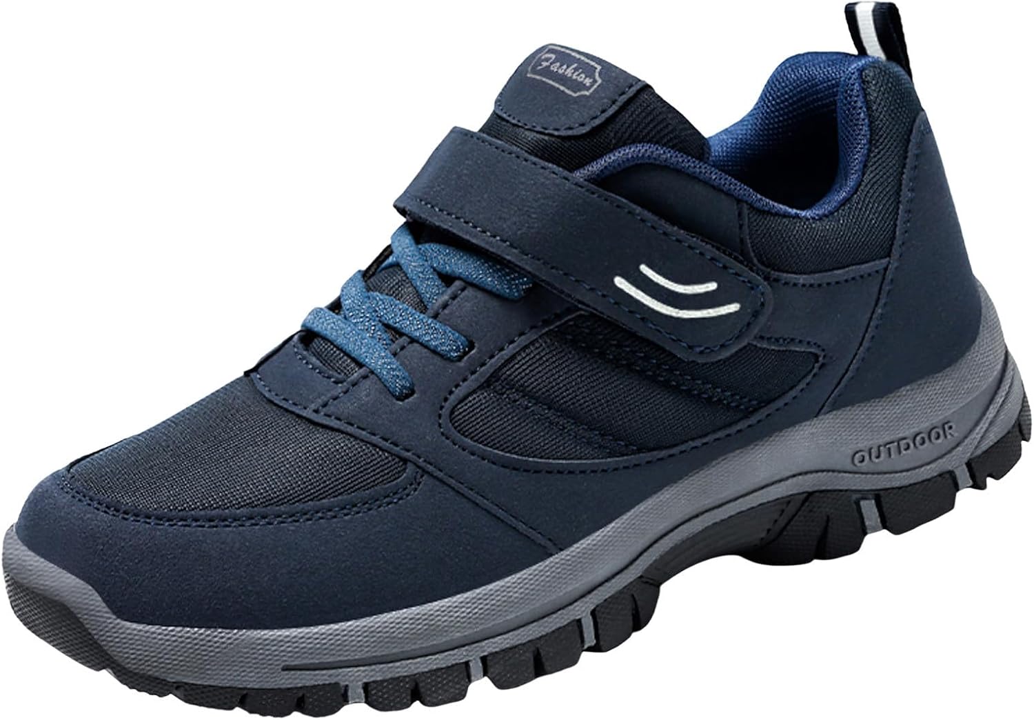 

Мужские кроссовки на шнуровке с комфортной амортизирующей стелькой из пены с эффектом памяти, дышащей сеткой, модные, с нескользящей подошвой для дома и улицы, для тренировок в зале, широкой полноты Generic, синий