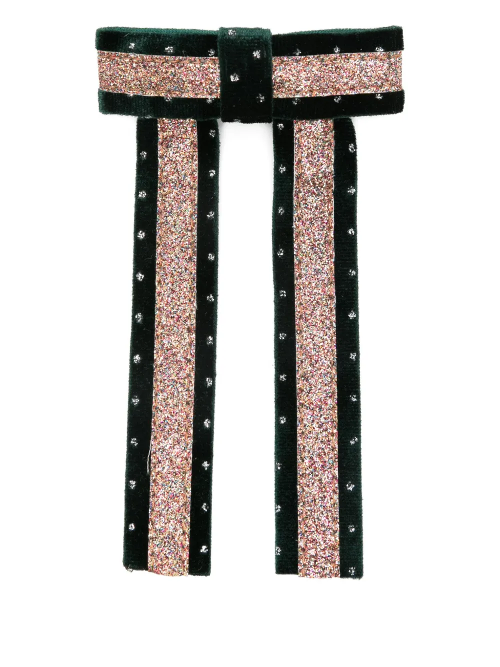 

Аксессуар для волос с блестящим бантом Mimi & Lula, зеленый