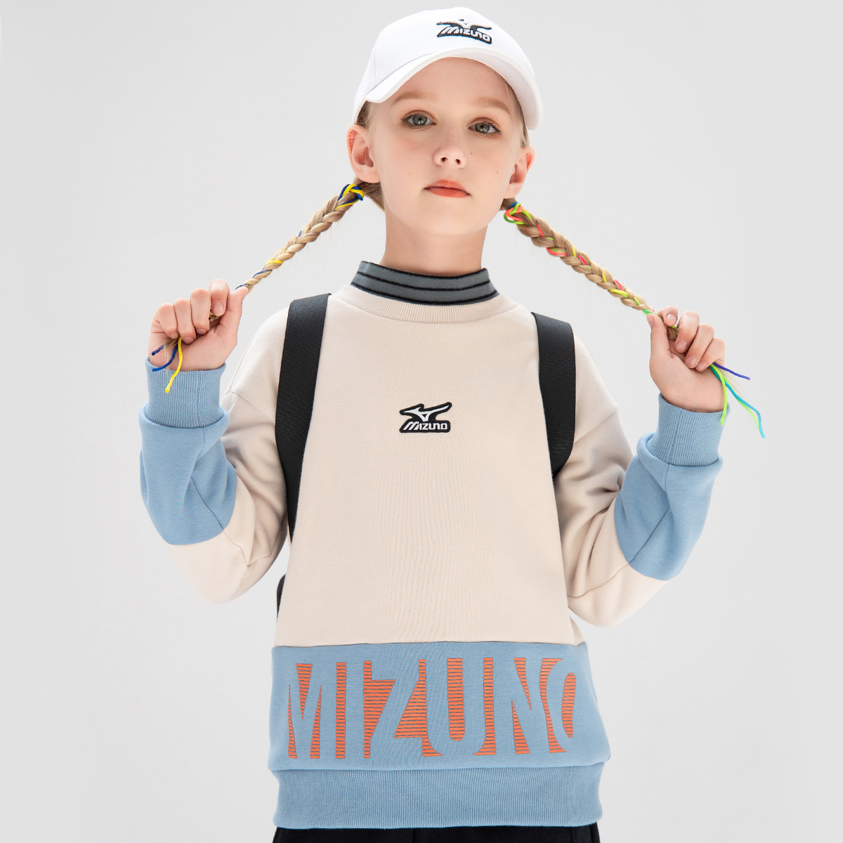 Свитшот Mizuno для младших школьников, абрикосовый — фото 4