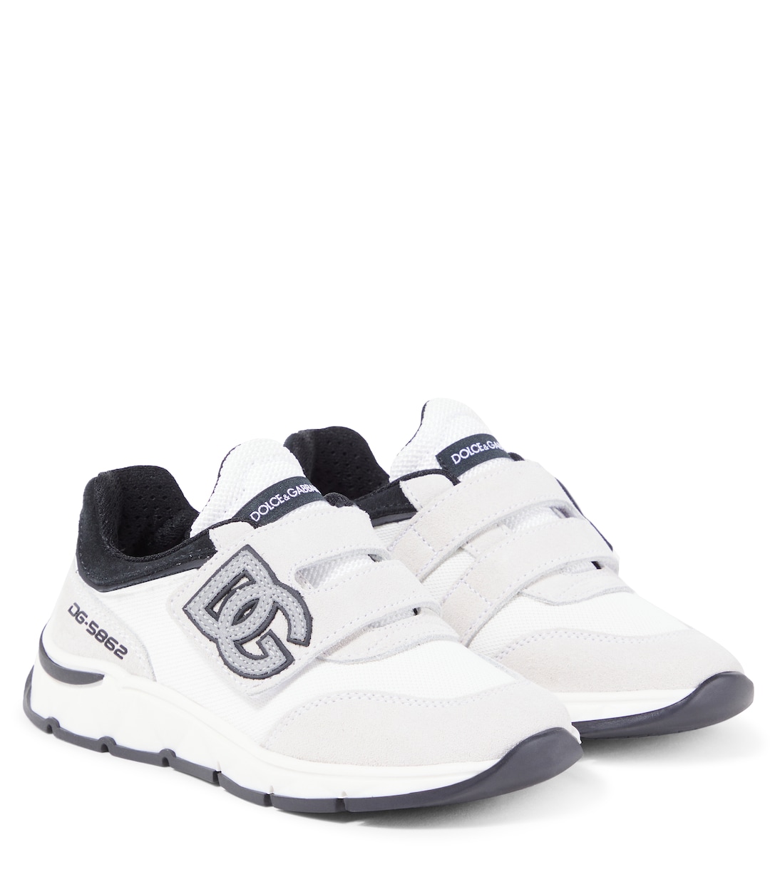 

DG Running замшевые кроссовки Dolce&Gabbana Kids, Bianco/Nero