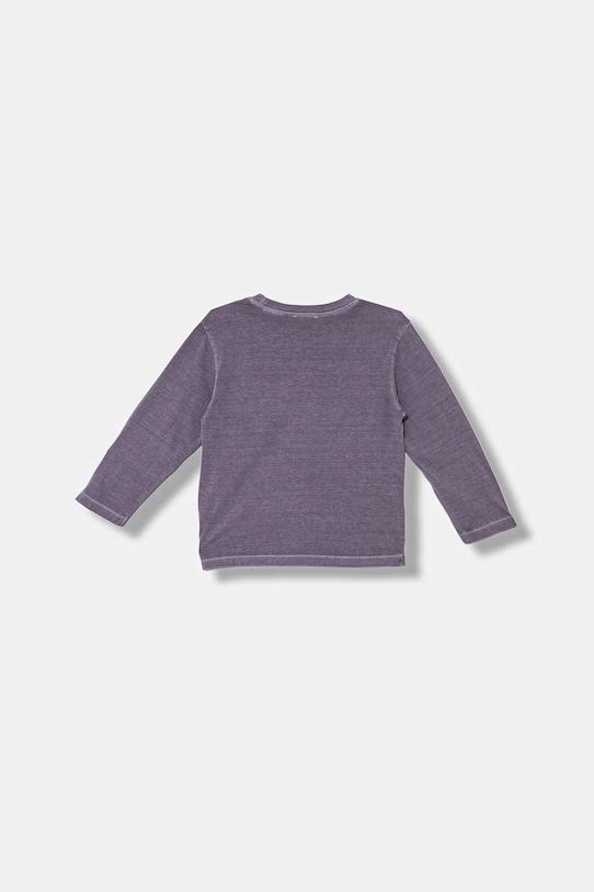 Детская хлопковая кофта с длинным рукавом United Colors Of Benetton, фиолетовый — фото 2