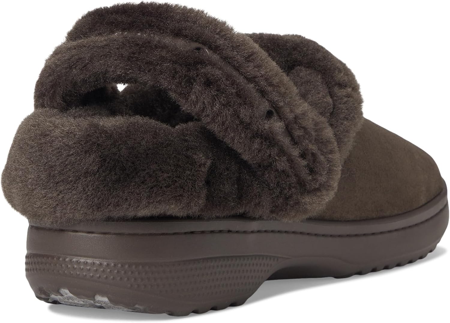 Сабо унисекс для взрослых Classic Unforgettable с подкладкой, пушистые тапочки Crocs, эспрессо — фото 3