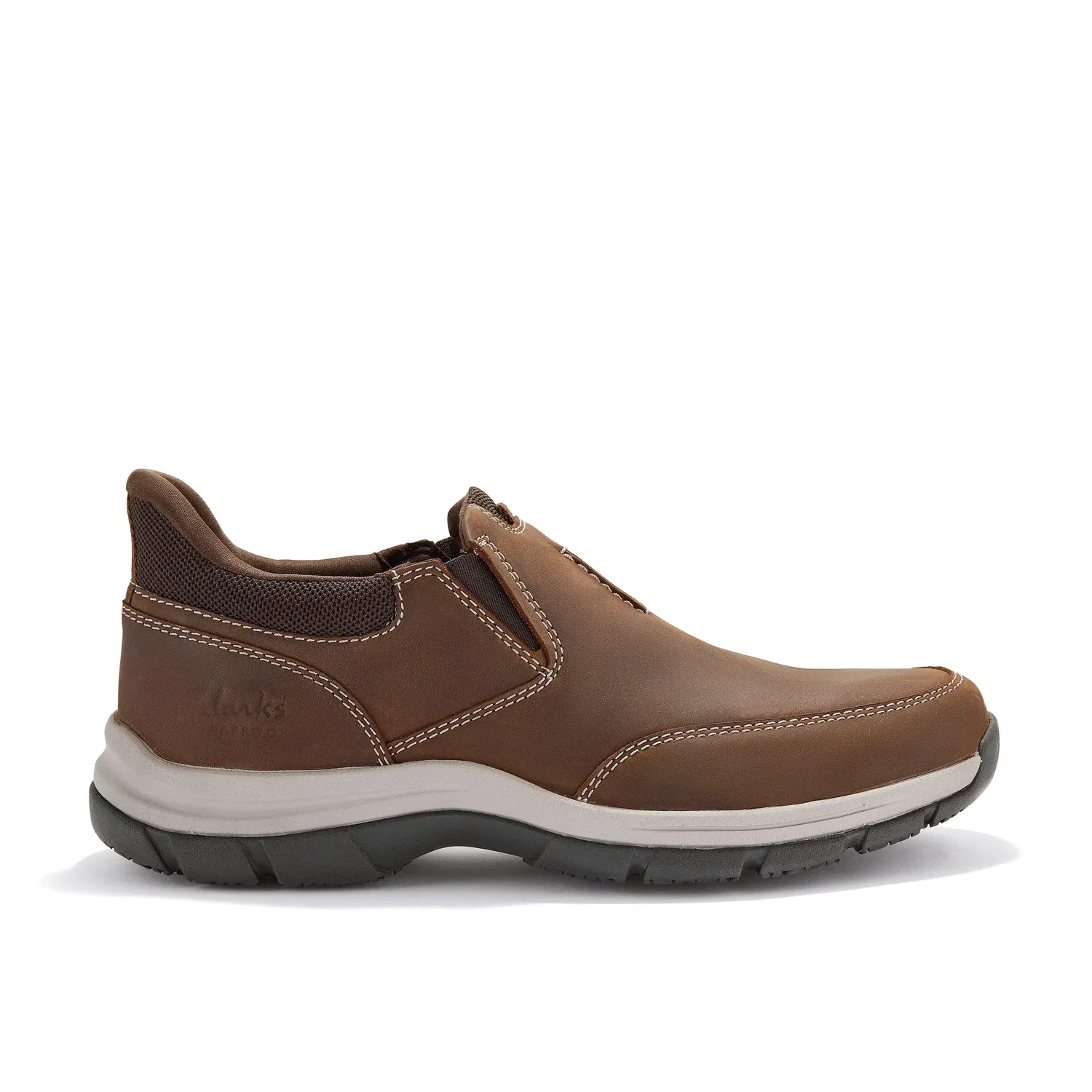 Кожаные слипоны Clarks Spypath Step, коричневый