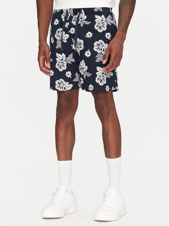 

Шорты из ткани обычного кроя Slub Aop Beach DM0DM21947 Tommy Hilfiger, синий