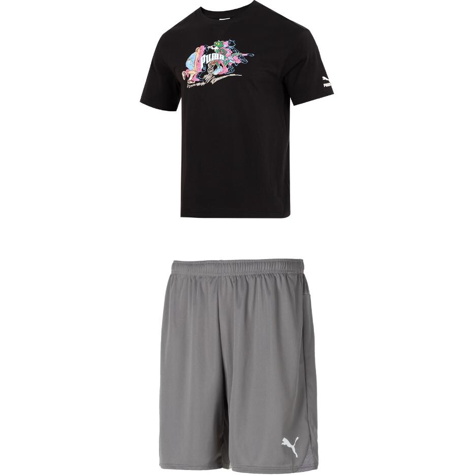 

Повседневная спортивная одежда для мужчин, черный+серый Puma, черный