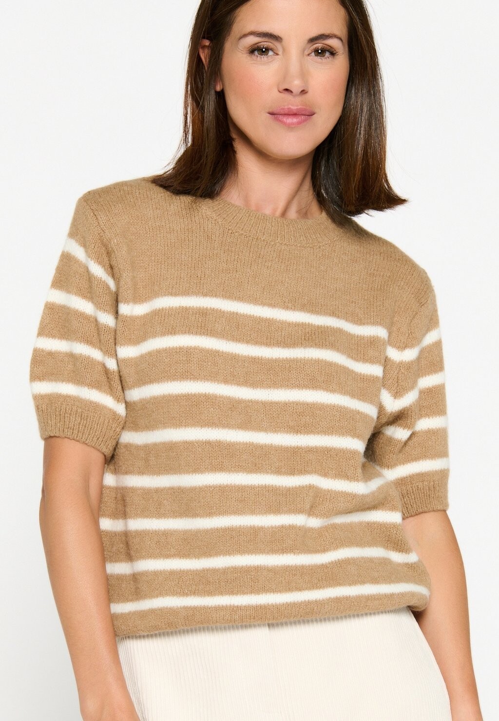 

Футболка с принтом Striped Short Sleved LolaLiza, цвет camel ginger