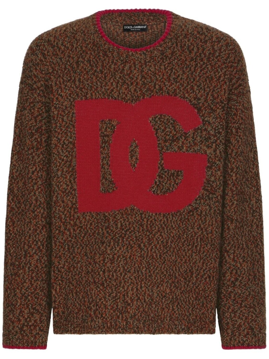 

Dolce & Gabbana джемпер из смесовой шерсти с логотипом, красный