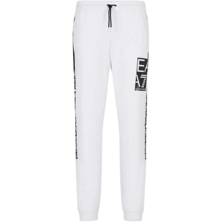 

EMPORIO ARMANI EA7 SS23 вязаные спортивные штаны мужские white