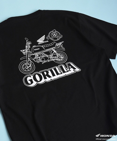 

WESTSEA Футболка с коротким рукавом, с вышитым логотипом, HONDA x MONSTER WORLD, черный