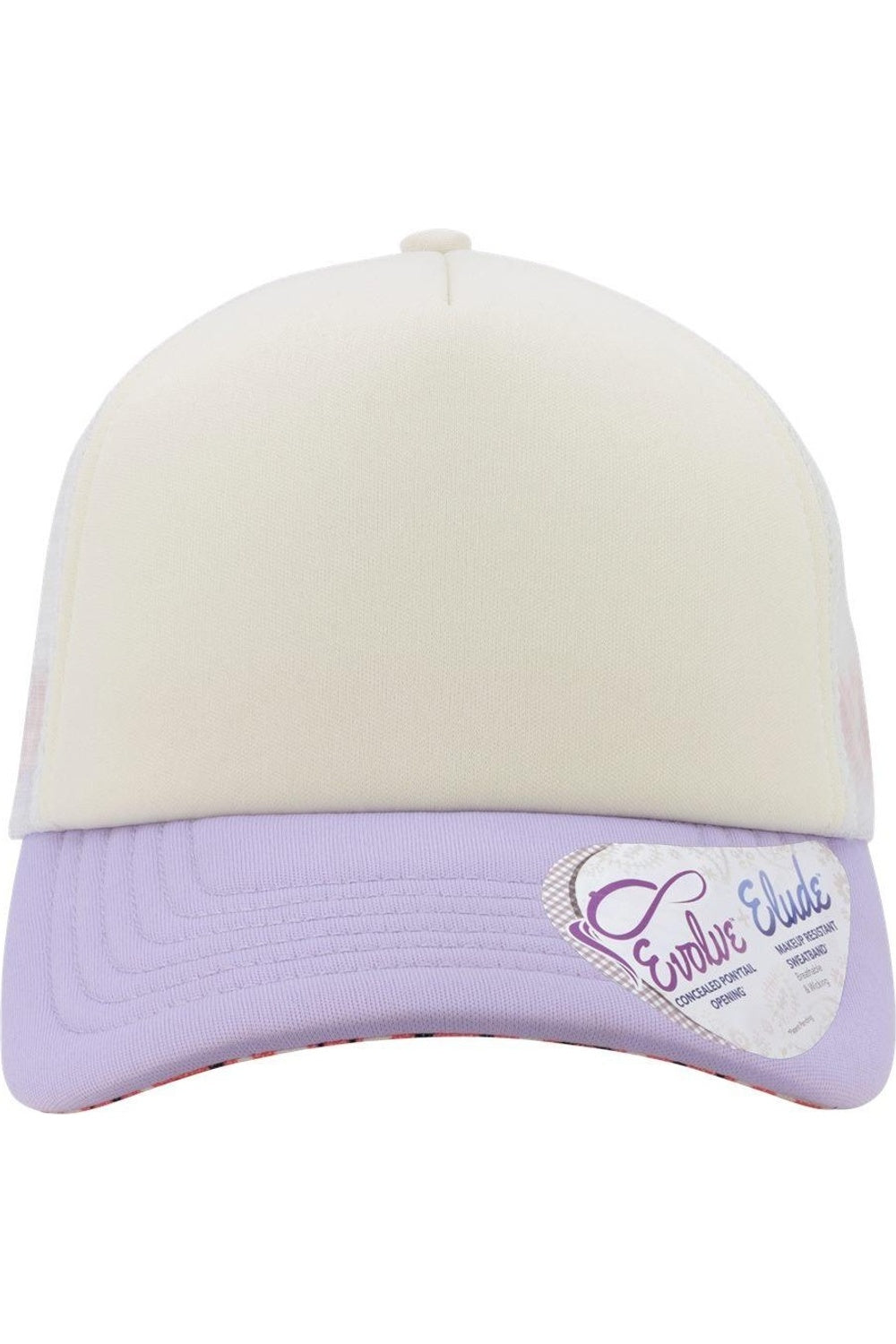 

Женская бейсболка Infinity Her из пеноматериала, айвори/ лавандовый/ белый/ смайлик