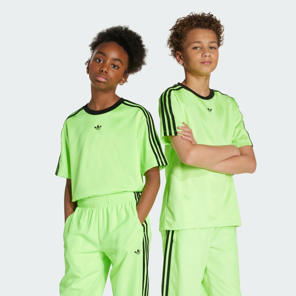 Футболка Adidas Jacquard Tee Kids, цвет Signal Green/Black — фото 2