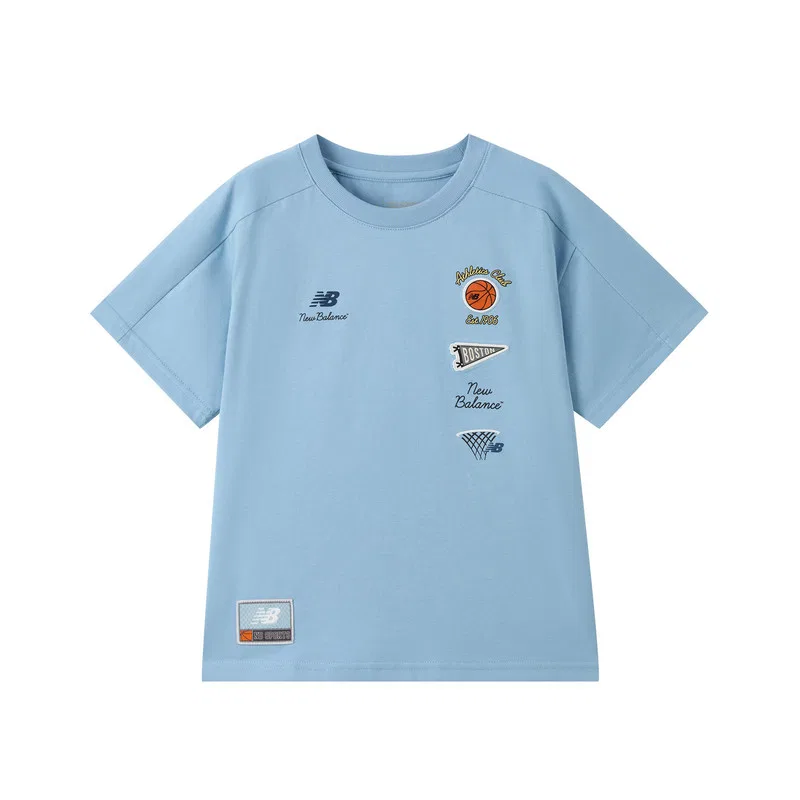 Детская футболка с круглым вырезом New Balance, Blue
