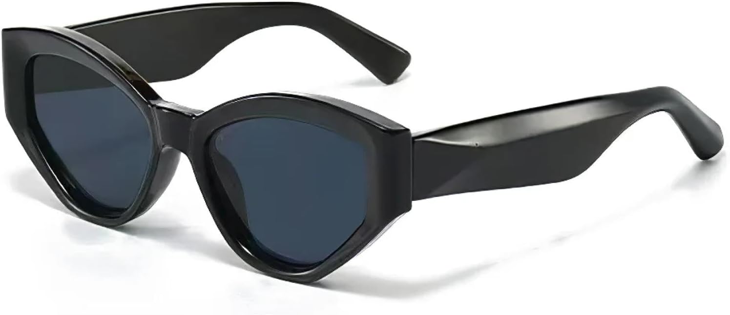 

Женские солнцезащитные очки в винтажном стиле с градиентным переходом, ретро-очки «кошачий глаз», солнцезащитные очки для женщин с защитой от УФ-излучения UV400 TKKTLLT, Black