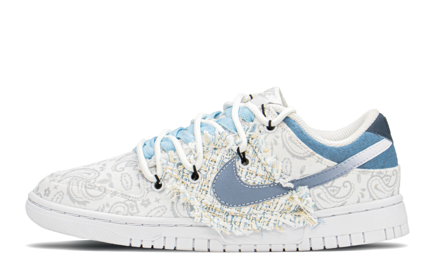 

Кроссовки Nike Dunk Skateboard Shoes Women's Low-Top White Blue