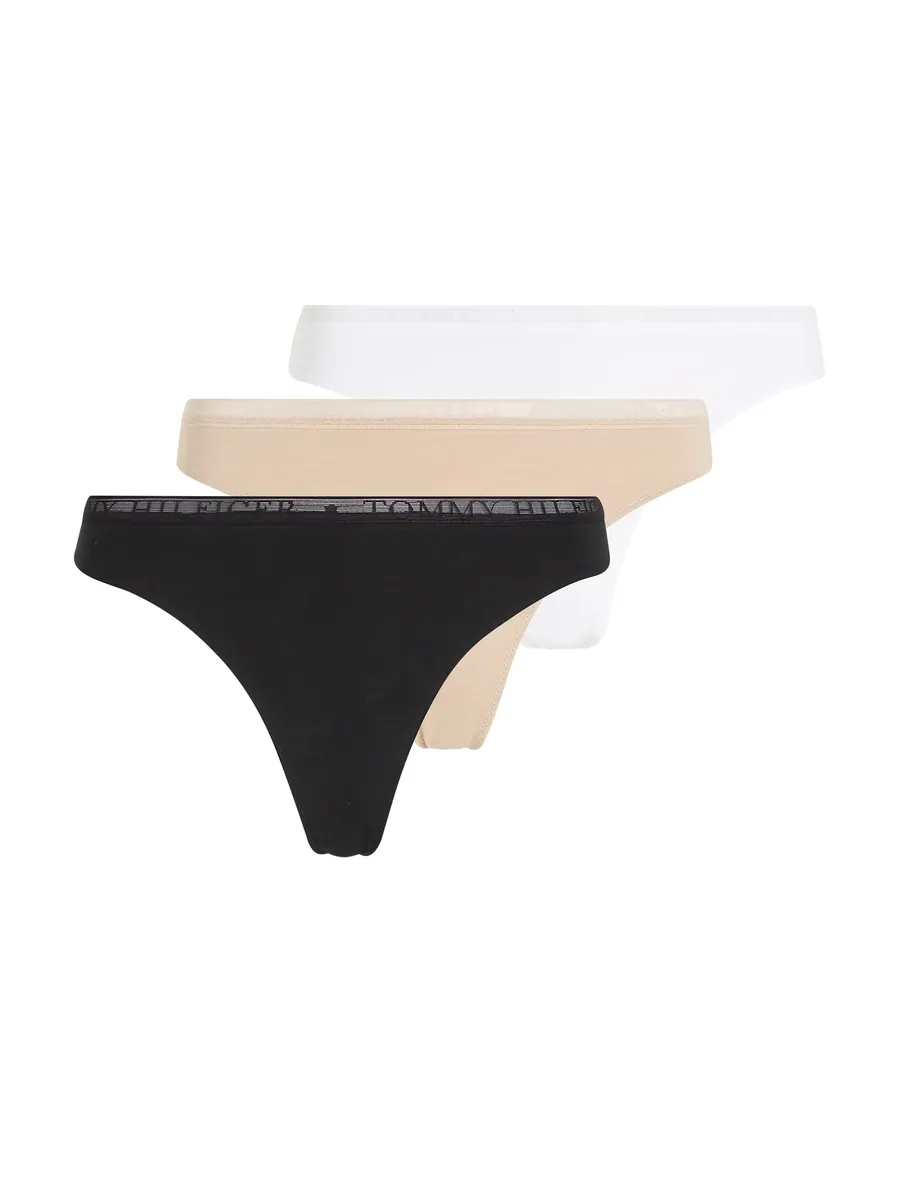 

Трусы Tommy Hilfiger Underwear "LACE 3P THONG (EXT SIZES)" (3 шт. в упаковке), с поясом с логотипом Tommy Hilfiger, белый