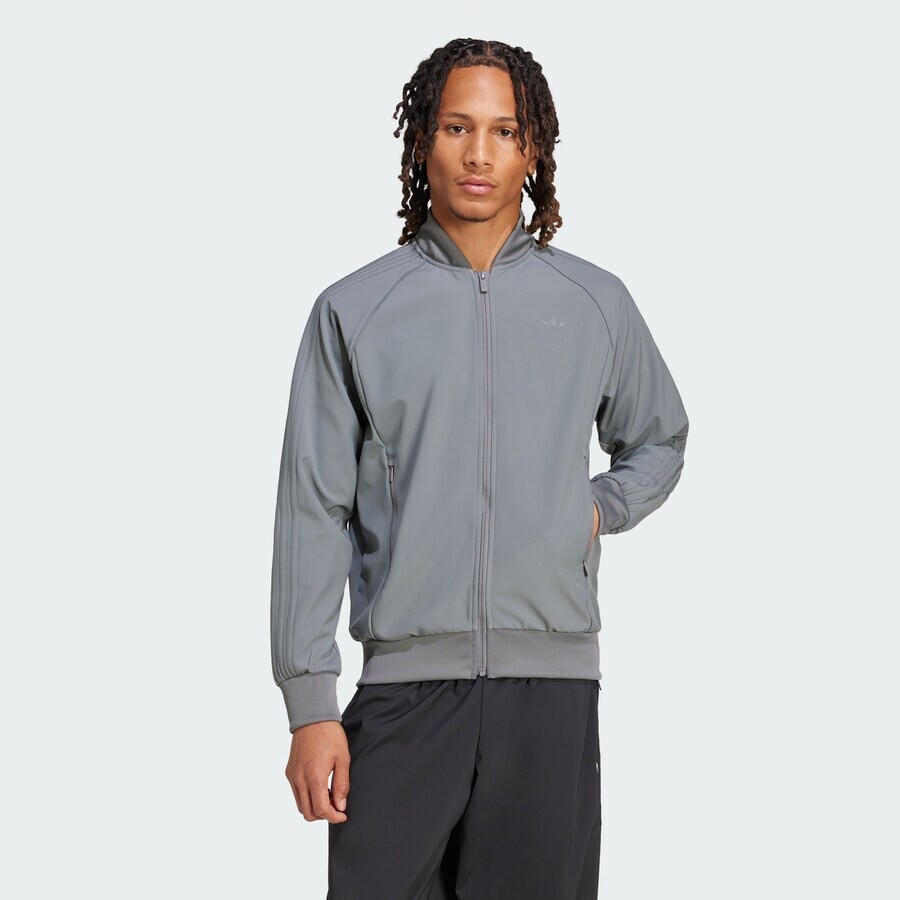 Худи ADIDAS ORIGINALS Zip-Up Hoodie Bonded SST, серый — фото 2