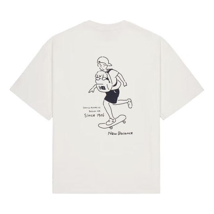 

Футболка New Balance Skate Print Graphic T-shirt 'White', белый