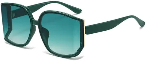 

Солнцезащитные очки большого размера 2027 года для женщин, винтажные солнцезащитные очки с градиентным переходом, женские солнцезащитные очки UV400 MTZJH, Green