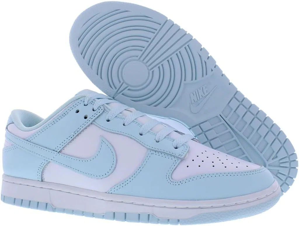 Кроссовки мужские Nike Dunk Low Retro, бело-голубые — фото 2
