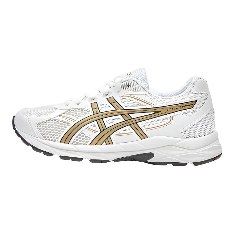 

Дышащие кроссовки с поддержкой и отскоком для детей и подростков ASICS, белый/желтый