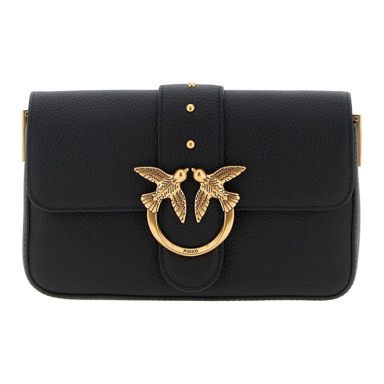 

PINKO Сумка через плечо LOVE Series Goatskin, женская black