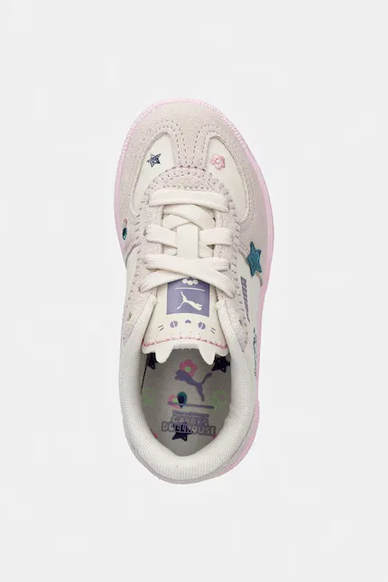 Кроссовки детские с принтом Palermo Puma, бежевый — фото 4