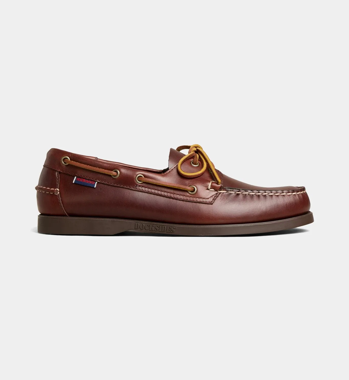 Мокасины Dockside Portland из вощеной кожи Sebago, коричневый
