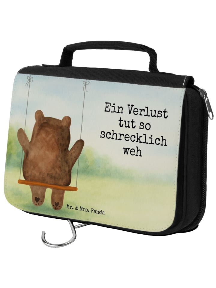 

Mr. & Mrs. Panda Косметичка в виде медведя на качелях с надписью белого цвета