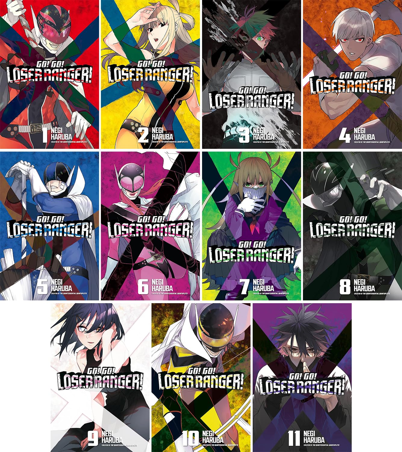 

Go! Go! Loser Ranger! Series Vol. 1-11, 11Collection Books Set, by Negi Haruba (Kodansha Comics)