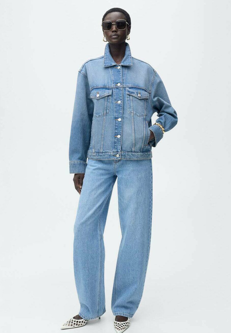 

Джинсовая куртка Mango, цвет Blue Denim