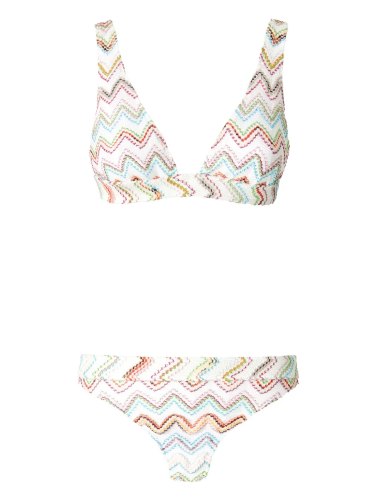 

Бикини с зигзагообразным узором Missoni, белый