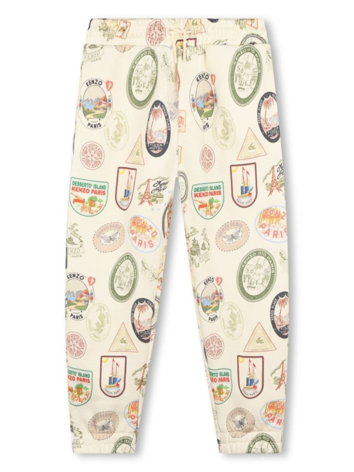 

Kenzo Kids джоггеры с принтом, серый