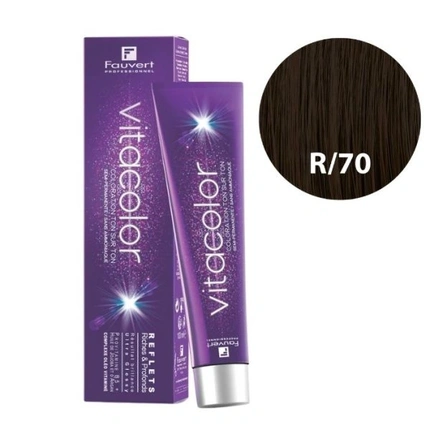 

Краска для волос Vitacolor Gloss Tone On Tone R/70, насыщенный коричневый - 100 мл Fauvert