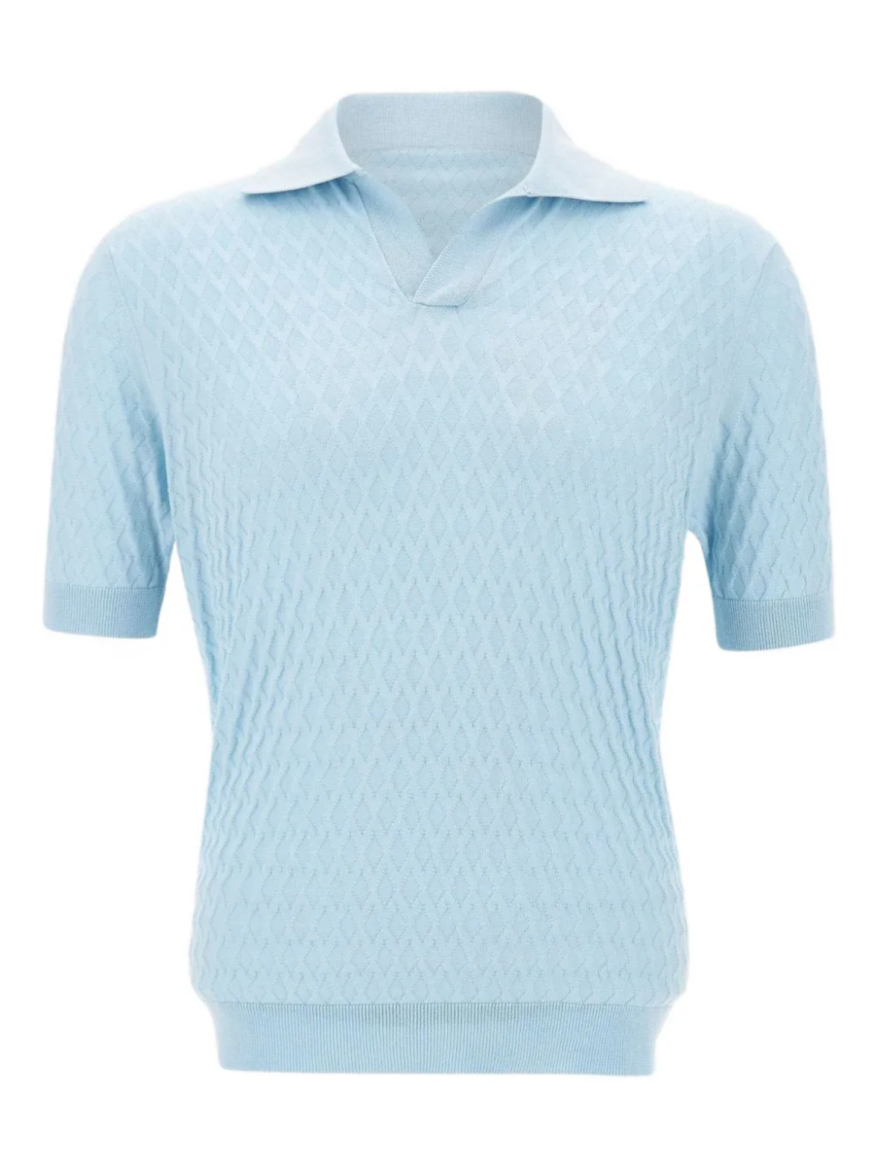 

Рубашка поло с ромбовидным узором Filippo De Laurentiis, синий