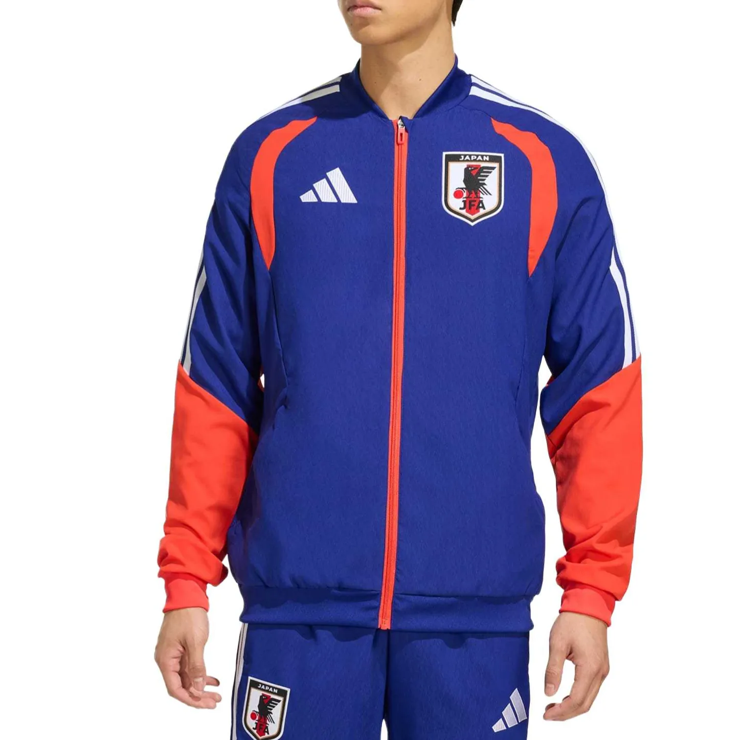 Adidas Куртка мужская AEROREADY Japan Blue с отложным воротником — фото 3