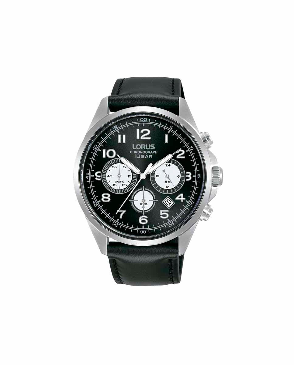 

Мужские часы Sport man RT311KX9 из кожи и черного ремешка Lorus, черный