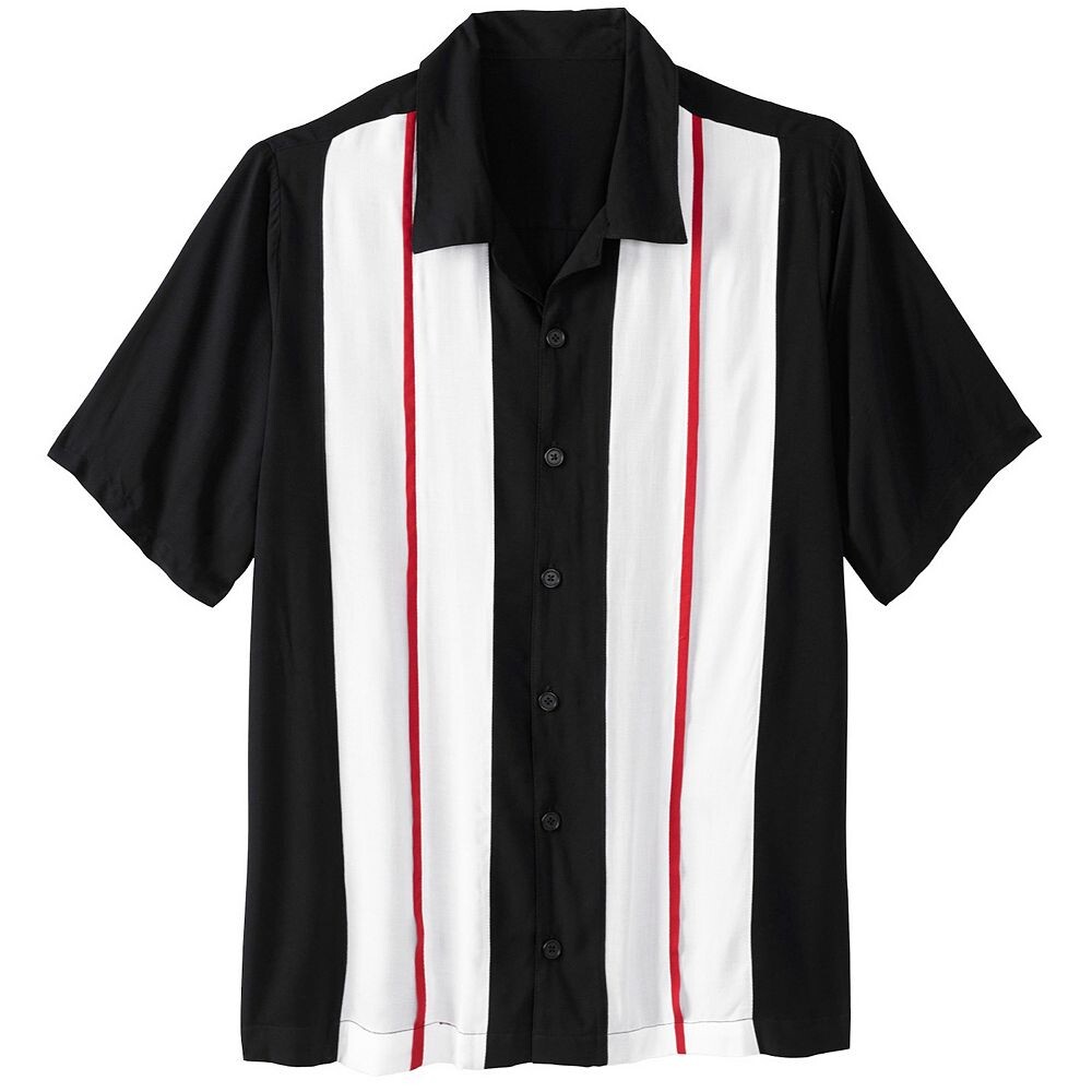

Мужская рубашка Kingsize Big & Tall с цветными блоками KingSize, цвет Red Colorblock