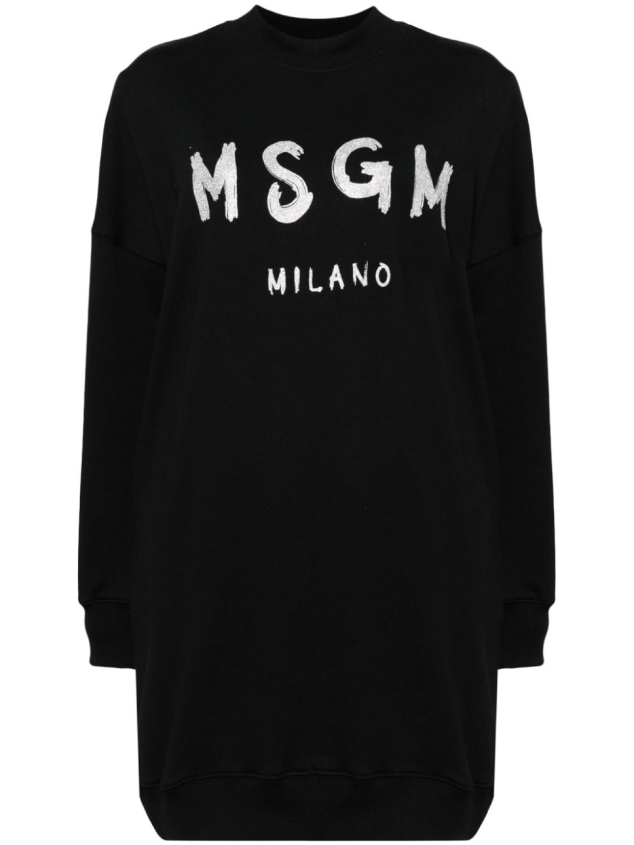 

MSGM хлопковое платье-свитшот с логотипом, черный