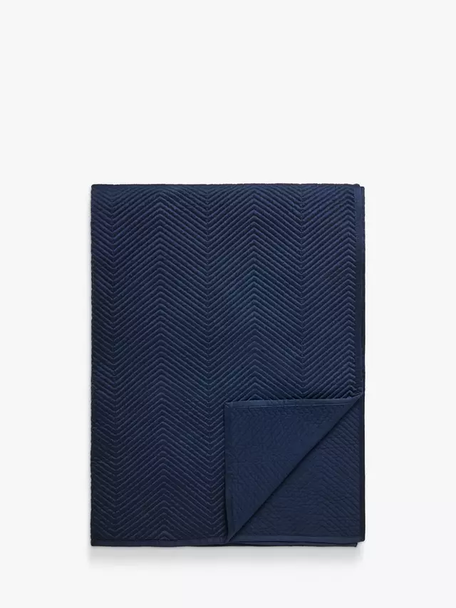 

Покрывало John Lewis Boutique Hotel Linear Quilted, цвет midnight