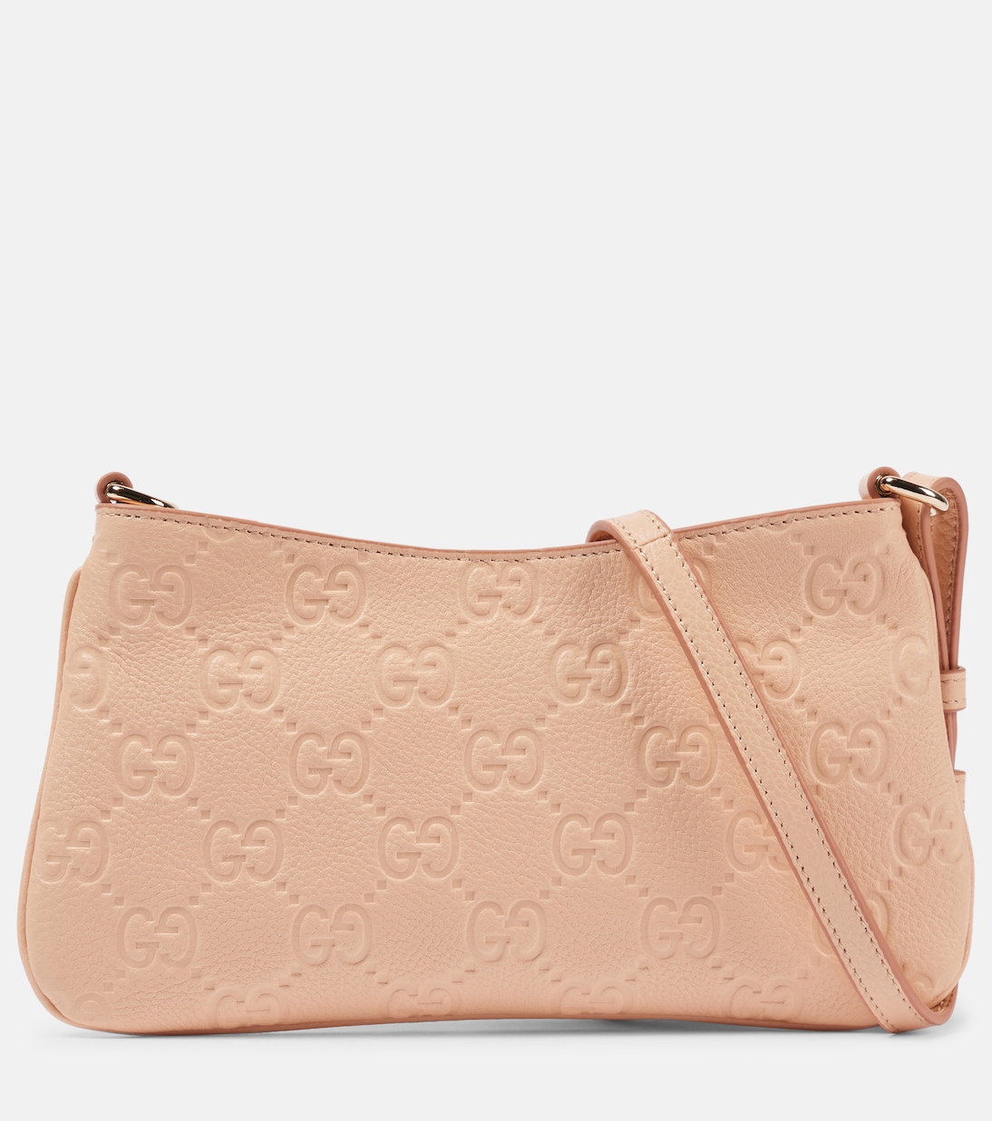 

GG Emblem Маленькая кожаная сумка через плечо Gucci, Rose Dust