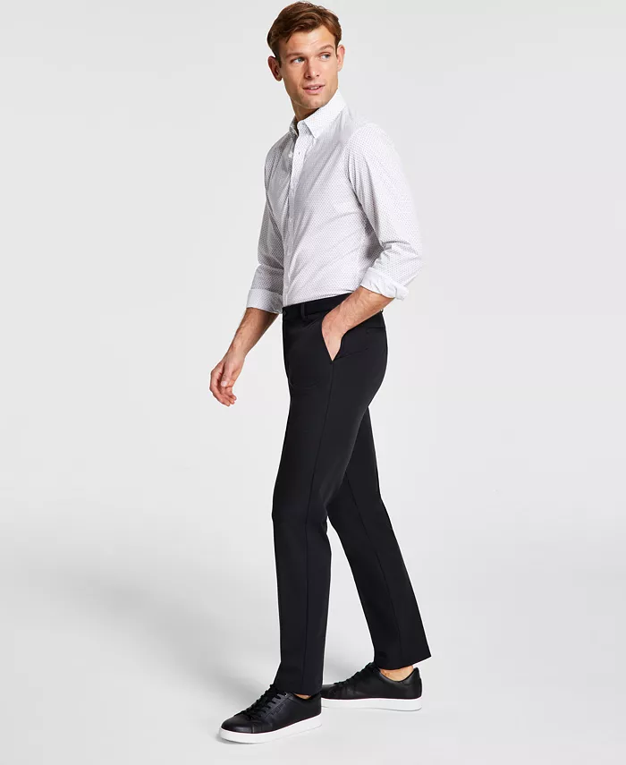 

Мужские классические хлопковые брюки с эластаном Performance Pants Michael Kors, черный