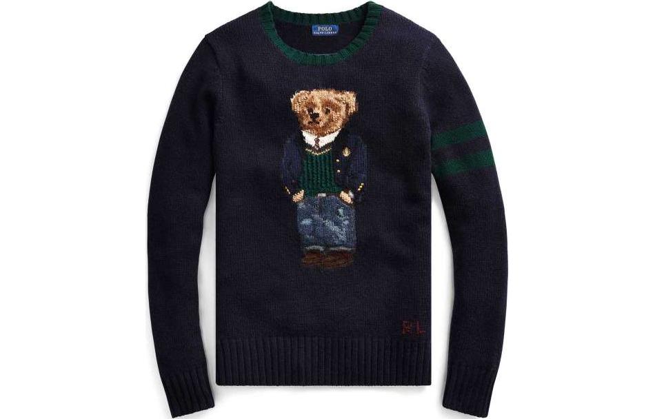 Женский свитер с мишкой Polo Ralph Lauren, морской синий — фото 2