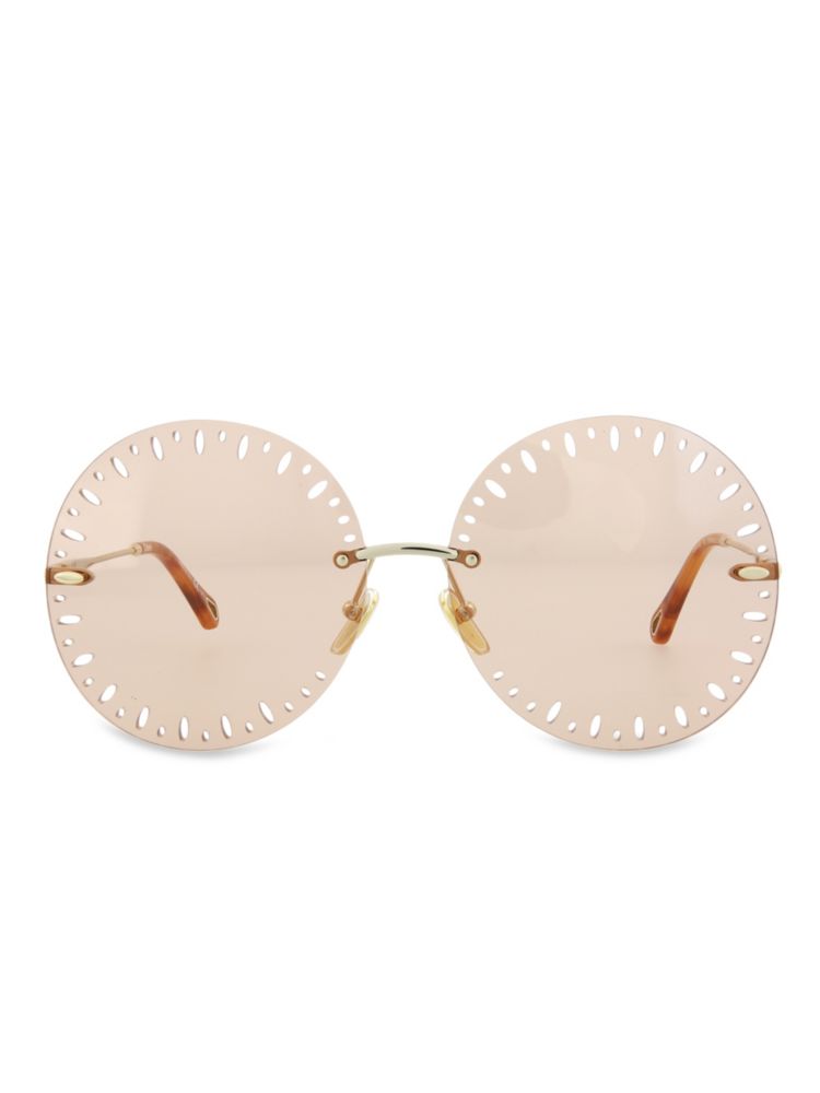 

Круглые солнцезащитные очки 63MM Chloé, золото