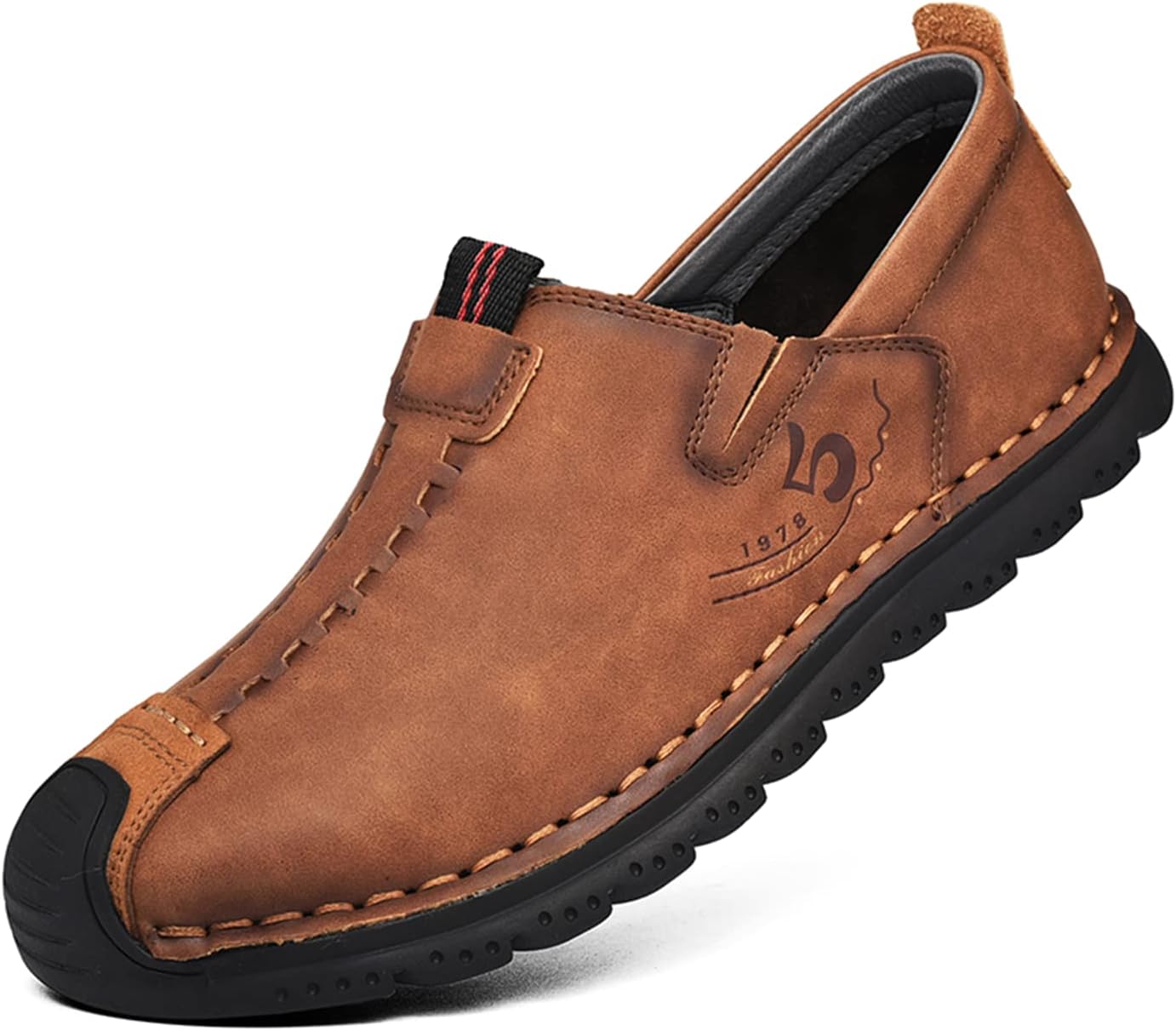 

Мужские кожаные туфли-мокасины повседневные, удобные для ходьбы и вождения Mecolop, коричневый