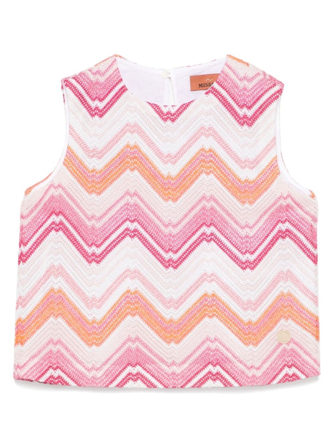 

Missoni Kids топ с узором зигзаг, белый