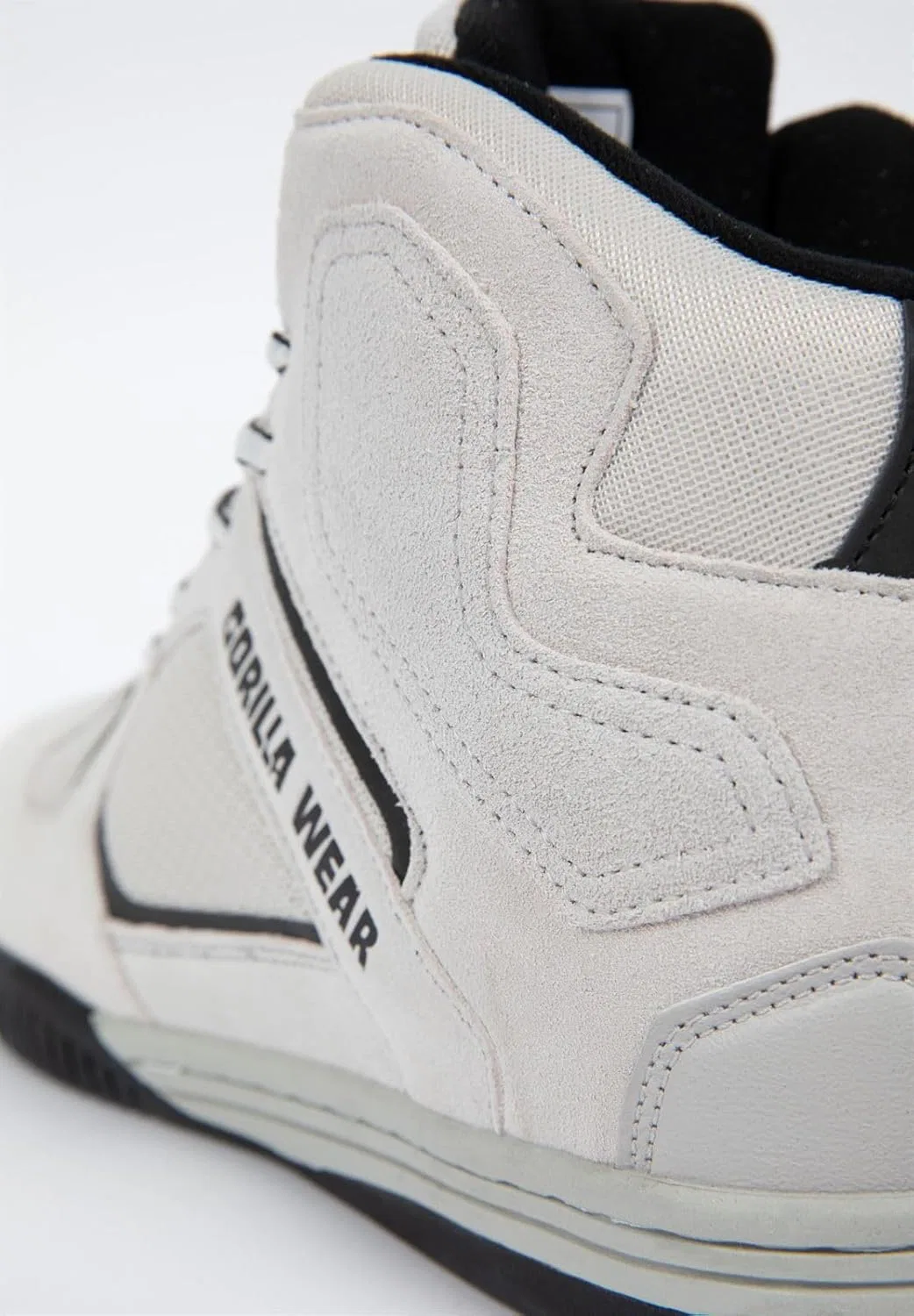 Кроссовки для бодибилдинга Gorilla Wear Troy High Tops - черно-серые - спортивные, повседневные, для тренировок, с логотипом, удобные, с очень прочной фиксацией, для мужчин — фото 2