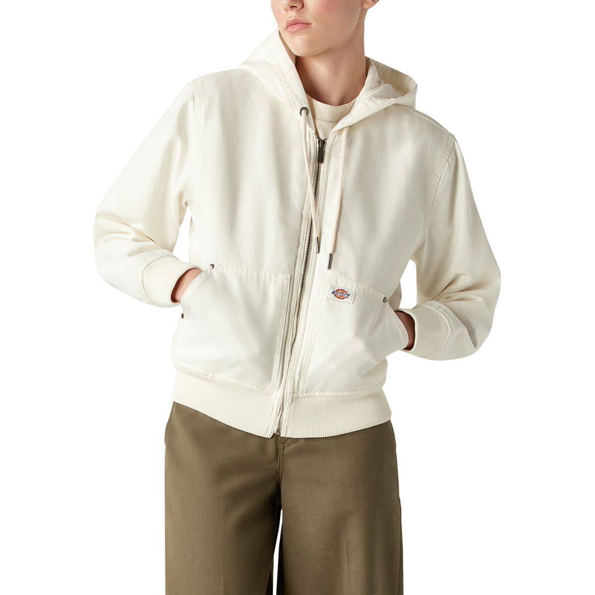 

Куртка из текстурированной утиной ткани с подкладкой из флиса Dickies, цвет stonewashed cloud